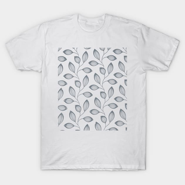 Climbing Leaves Repeat Pattern T-Shirt by taiche